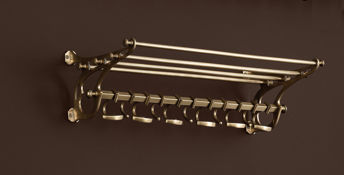 Coat Rack Train 70cm, Antique Brass Andries de Jong