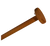 Teak houten vlaggenstok 200cm, 30mmØ