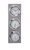 ANVI Set Clock, Baro-Th/Hygro H:380x W:122 mm stainless steel