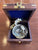 Brass Brunton compass in wooden box 7,5cmø