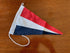 30 x 45 cm große holländische Punktflagge mit marineblauem Band