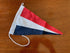 Nederlandse bootvlag met marineblauwe baan - puntvlag