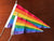 Regenbogen-Bootsflagge, 30 x 45 cm Wimpel aus schwerem Qualitätsstoff