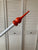 Wooden flagpole with orange decorative button, 200cm, 30mmØ, (delivery time approx. 4 days)