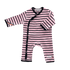 Breton romper suit baby Pink-Navy