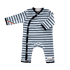 Breton romper suit baby Skyblue-Navy