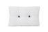 Cushion with buttons - White with blue