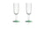 Marc Newson grün im Dunkeln leuchten - Champagnerglas 2 Stk