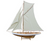 Zeiljacht modelboot Wit/Natural 135 cm