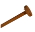 Teak houten vlaggenstok 200cm, 30mmØ (in voorraad)