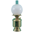 Tafellamp met glazen bol, Olielamp