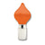 Tropfenförmiger oranger Knopf mit Adapter