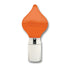 Drop-shaped orange button with adapter