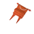 Oranje Wimpel 350cm - zwaluwstaart