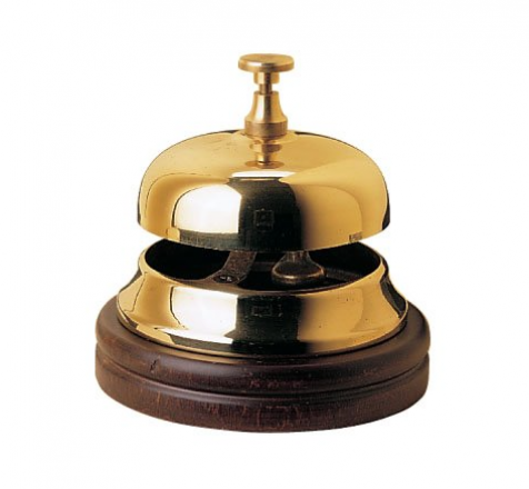Baliebel, messing, houten voet