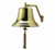 Ship's bell, brass 300 mmØ with knotted bell rope